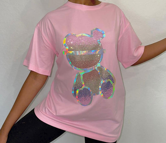 Divine Bear Short Sleeve T-shirt (Pink)