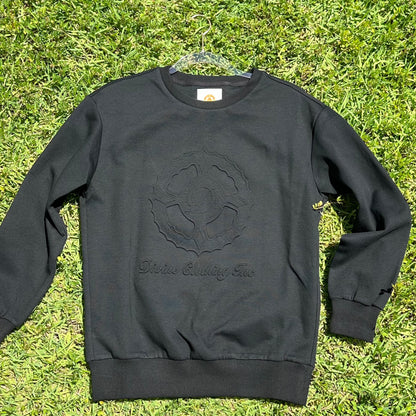 Signature Logo Embossed Sweatshirt (Black)