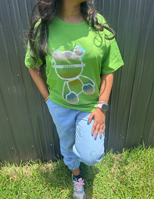 Divine Bear Short Sleeve T-shirt (Green)