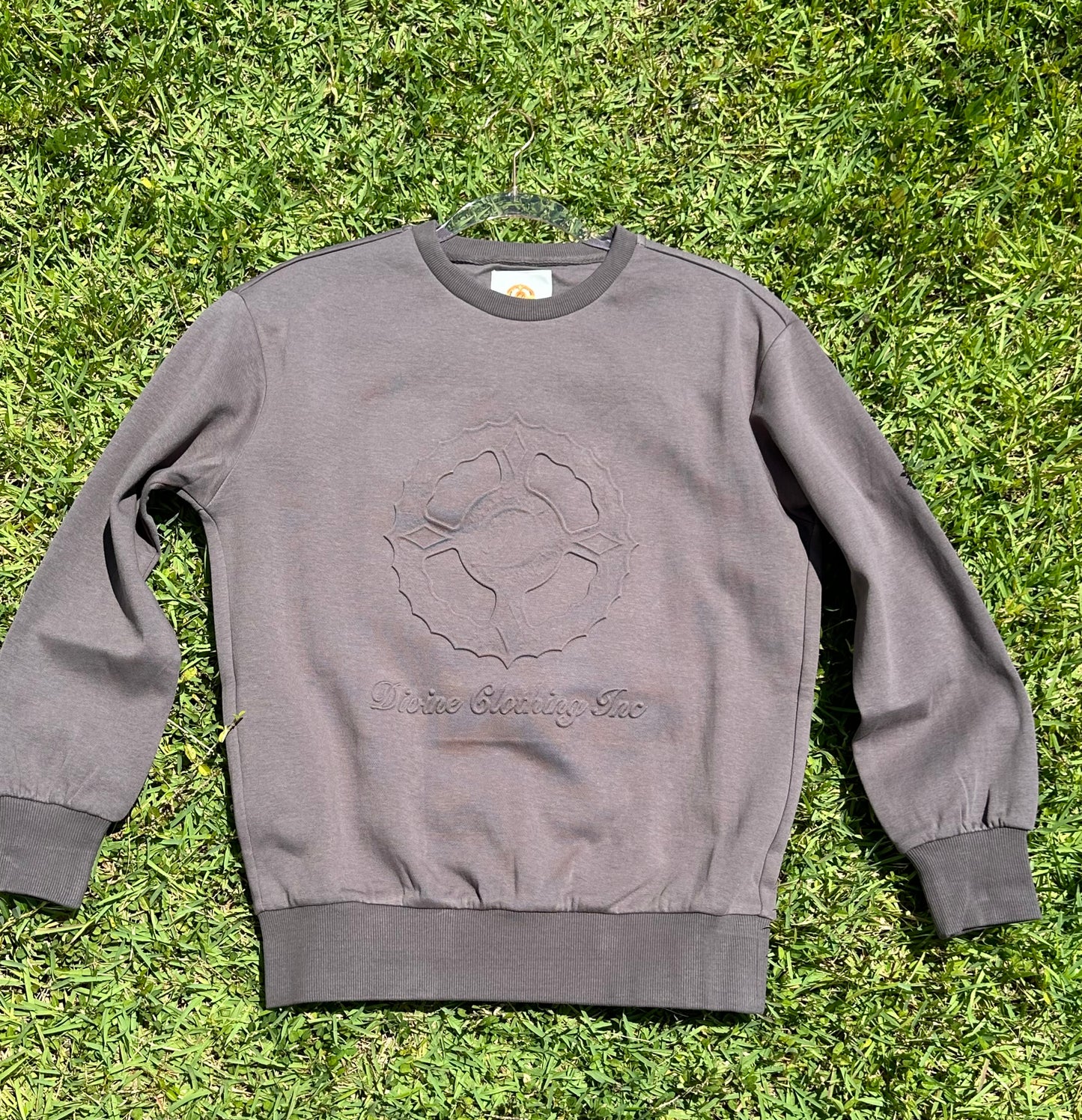 Signature Logo Embossed Sweatshirt (Dark Gray)